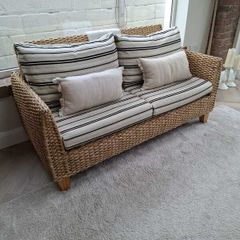 Indoor Rattan 2 seater sofa and 2 chairs