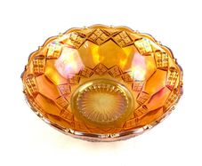 Carnival glass bowl