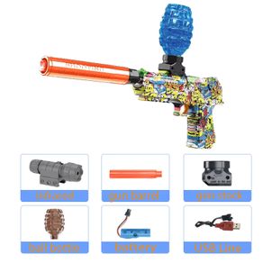 Kids Outdoor Toy Electric Blaster Gun Shooting Gel Bullet Pistols Summer Play Water Shooting Interactive Party Game Children Adult