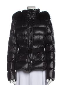 Escada Fur Trim Hooded Down Jacket