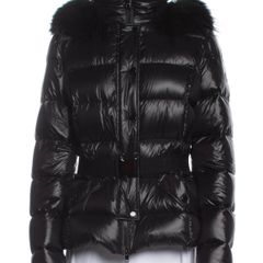 Escada Fur Trim Hooded Down Jacket
