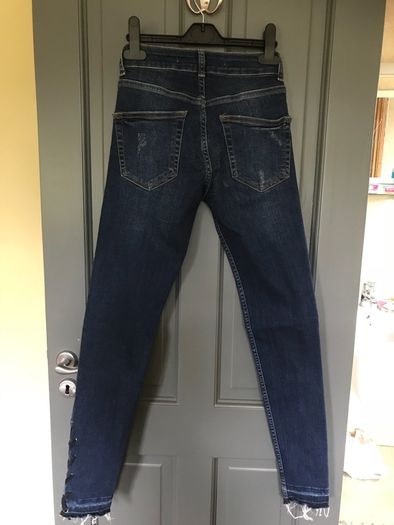Size 6 girls jeans with bootlace detail