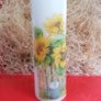 XL Summer autumn birthday Yellow Sunflowers Decorative gift pillar candle summer home decoration Image 3