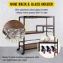BRAND NEW 3-Tier Bar Wine Rack Serving Cart on Wheels Commercial Kitchen Food Truck Serving Buffet Sideboard Rack Glass Holder Home Image 4