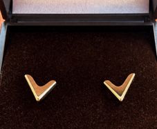 9ct Gold V Shaped Cufflinks