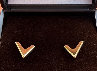 9ct Gold V Shaped Cufflinks
