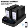 Restaurant Pager 16 Coasters Paging System Max 98 Nursery Pager Wireless Paging Queuing Calling System Touch Screen with Vibration Image 4
