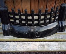 Fire Front/Fret for use with real fireplace 17.5" wide