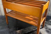 Mid-Century Danish Teak Magazine Rack , 1960s Scandinavian Modern Design