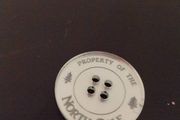 Bnwt santa Xmas north pole button
