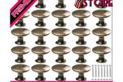 24 Pcs Cabinet Door Knobs Bronze Drawer Knobs with Screws Round Cupboard Handles Mushroom Shape Knobs Vintage Pull Handles for Kitchen Furniture Dresser Wardrobe Diameter 30mm (FREE POSTAGE)