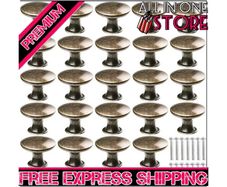 24 Pcs Cabinet Door Knobs Bronze Drawer Knobs with Screws Round Cupboard Handles Mushroom Shape Knobs Vintage Pull Handles for Kitchen Furniture Dresser Wardrobe Diameter 30mm (FREE POSTAGE)