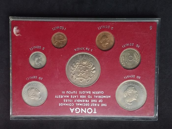 Kingdom of Tonga, First Decimal Coinage Presentation Set - 1967