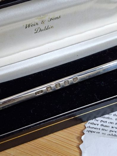 Irish Solid Silver Horse & Jockey Letter Opener