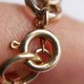 Vintage 9k Yellow Gold 375 Solid Handmade Fashion Link Bracelet length 8" -  9,4 grams Image 6