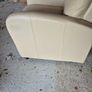 Cream Leather Recliner Armchair Image 4