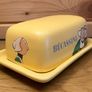 Vintage Becassine Ceramic Butter Dish by Tropico Diffusion Bright Yellow Pristine Condition Image 5