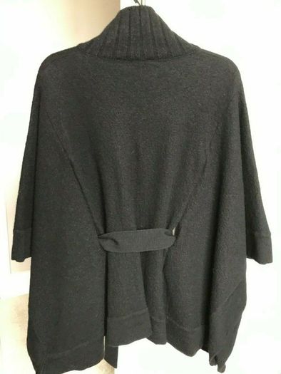 KAREN MILLEN Black Cardigan For Everyday Wear 100% Wool Size 1 UK 8-10