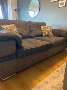 Sofa, Swivel chair and footstool