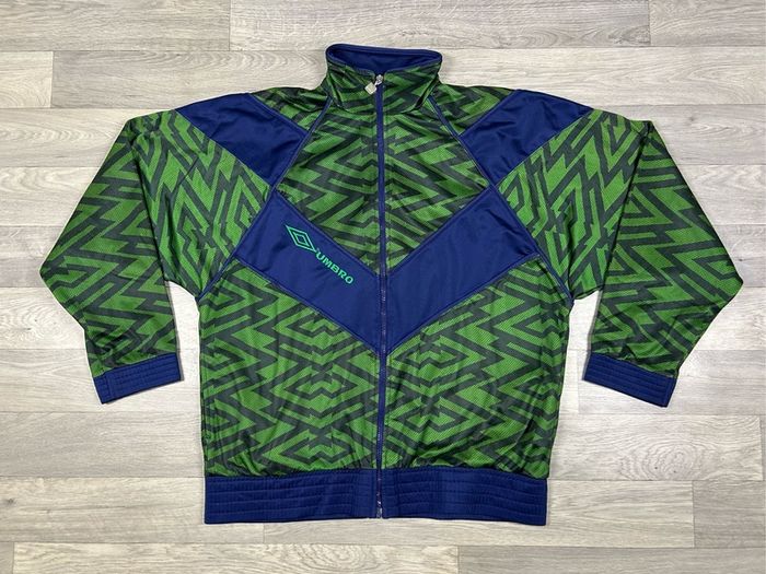 Rare Vintage Umbro Ireland & Celtic Style Track Jacket Mens Medium Festival