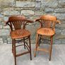 A Pair of bentwood highstools. Image 2