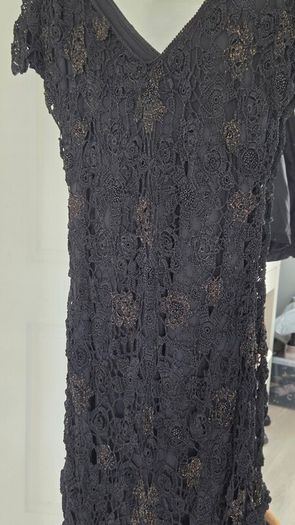knitted black dress & wrap Claire Kennedy