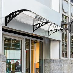 Door Awning, 75 x 195 cm Polycarbonate Cover for Window, Front Door, Outdoor, Patio, UV Rain Snow Protection Shelter, Clear