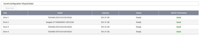 QNAP TS-410 NAS with Hard Drives