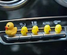 5pcs Cute Mini Duck Car Interior Decor Set