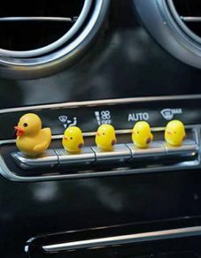5pcs Cute Mini Duck Car Interior Decor Set