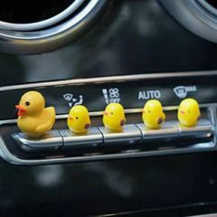 5pcs Cute Mini Duck Car Interior Decor Set