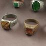 Antique Brass Rings Lot of 15 Mixed Vintage Collectible Rings Image 6