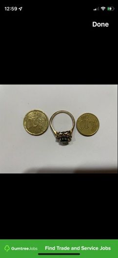 Beautiful 1920s antique 9ct gold ring size R & box