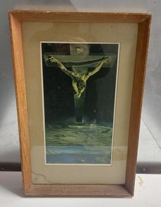 Salvador Dali christ of saint john of the cross vintage print