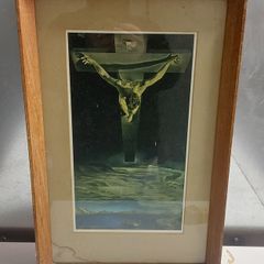 Salvador Dali christ of saint john of the cross vintage print