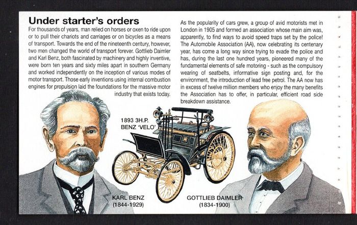 2005 Jersey Motor Festival Classic Cars Commemorative Stamps Booklet Mint Never Hinged (MNH) Photos of panes including