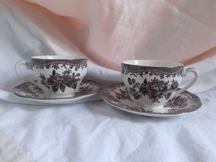 Wedgewood Oriental Pheasant Cups & Saucers.