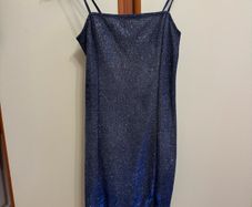 Sparkly navy blue mini dress, Size S