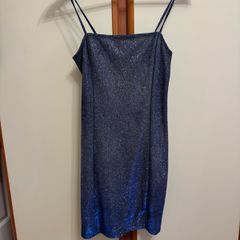 Sparkly navy blue mini dress, Size S