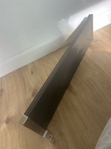 Ikea grey shelf with metal holder