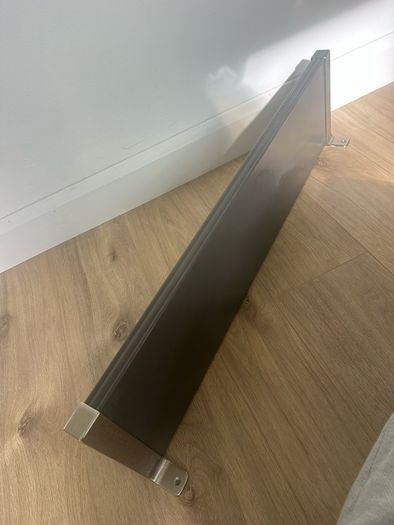 Ikea grey shelf with metal holder