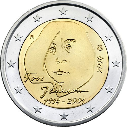 Finland 2 Euro Commemorative Coin 2014-Tove Jansson. UNCIRCULATED