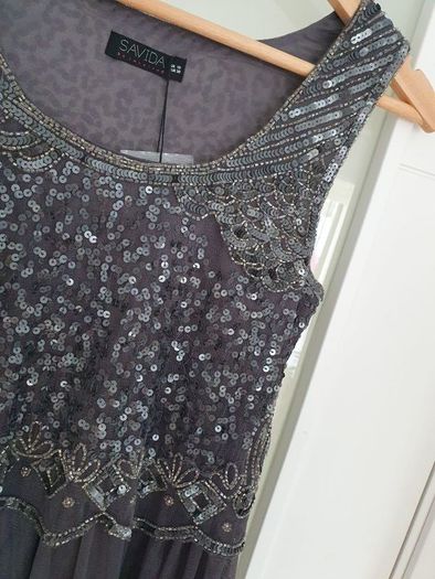 SAVIDA grey paris sequins Sz 10 - Bnwt Rrp 70 euro