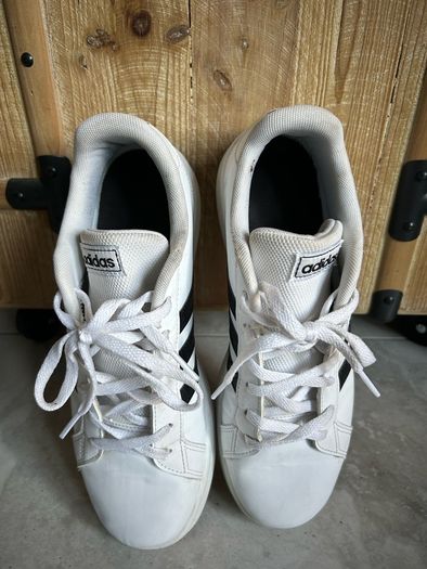 Adidas white trainers