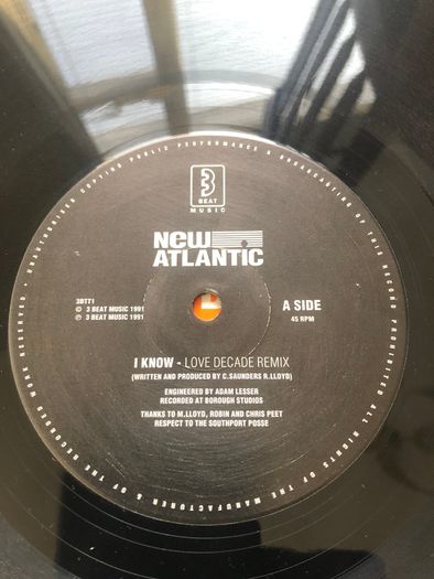 New Atlantic I Know Love Decade Remix Vinyl 12 Inch Single Dance House