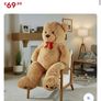 New Giant teddy bear E70 Smyths. Will take 30 Image 2
