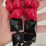 Vintage red and black necklace. Image 7