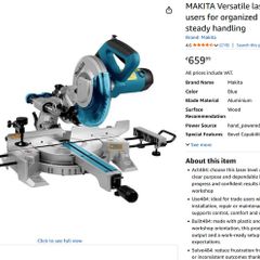 Makita LS0815FLN/2 240V 216mm Slide Compound Mitre Saw
