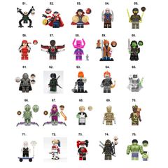 Marvel DC Super Hero Minifigures Lego Compatible (D-L)