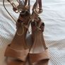 Camel Suede Sandals Image 2
